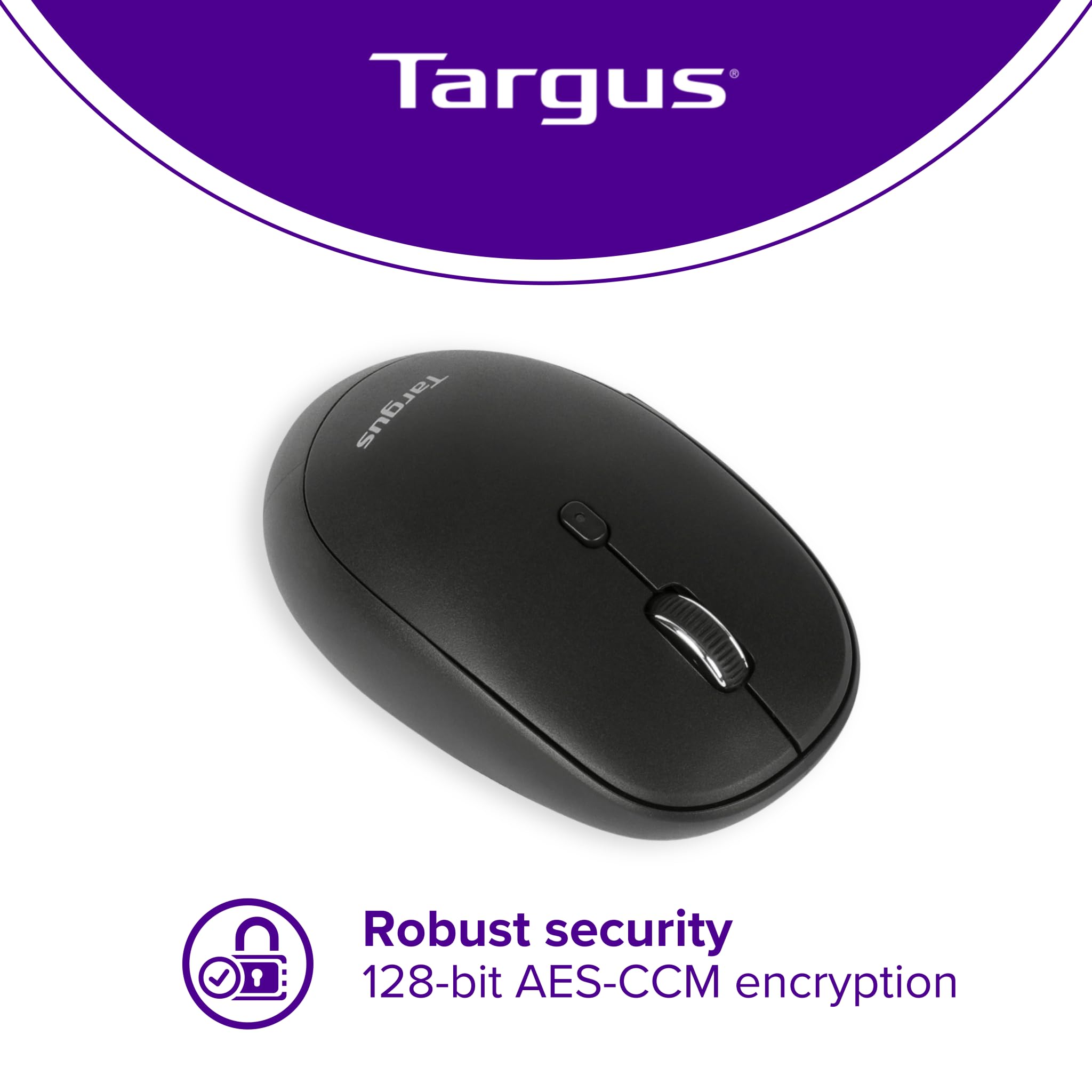 Targus Midsize Comfort Multi-Device Bluetooth Mouse - Compatible With Chrome Os, Windows, And Macos (Amb582Gl)