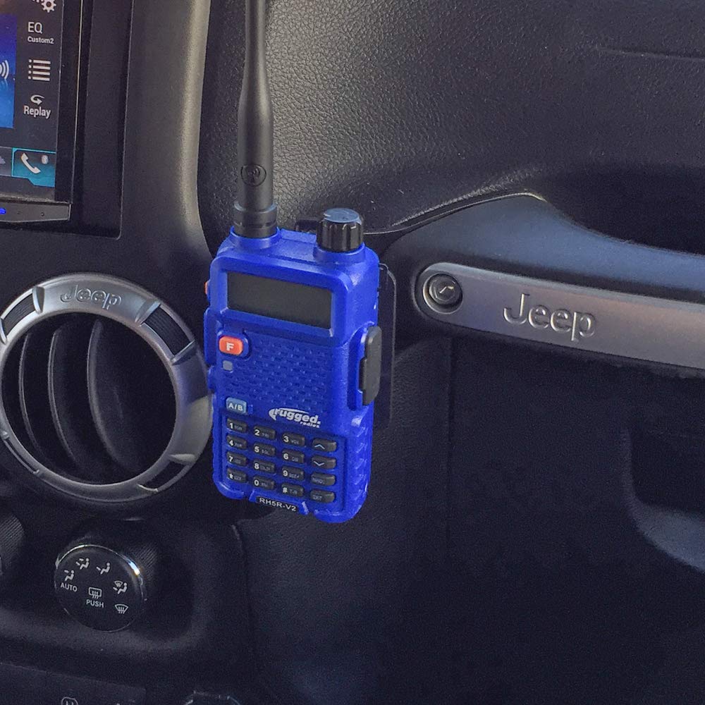 Rugged Radios Jk Rh Mt Grab Bar Mount For Jeep Jk For Rugged V3, Rh5R, Rdh & Baofeng Handheld Radios