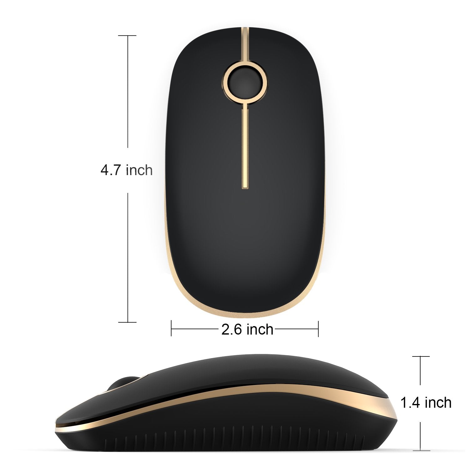 Wireless Mouse   2.4G Slim Portable Computer Mouse With Nano Receiver, Less Noise Mobile Optical Mice For Notebook, Pc, Laptop,