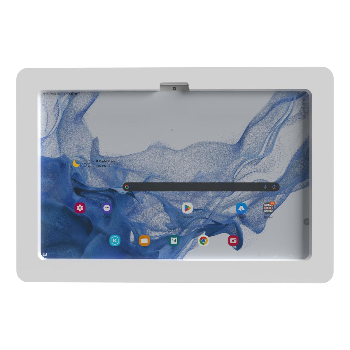 Tabcare Security Anti Theft Acrylic Vesa Enclosure For Samsung Galaxy Tab A9+ 11 With Wall Mount Kit (White, Tab A9+ 11)