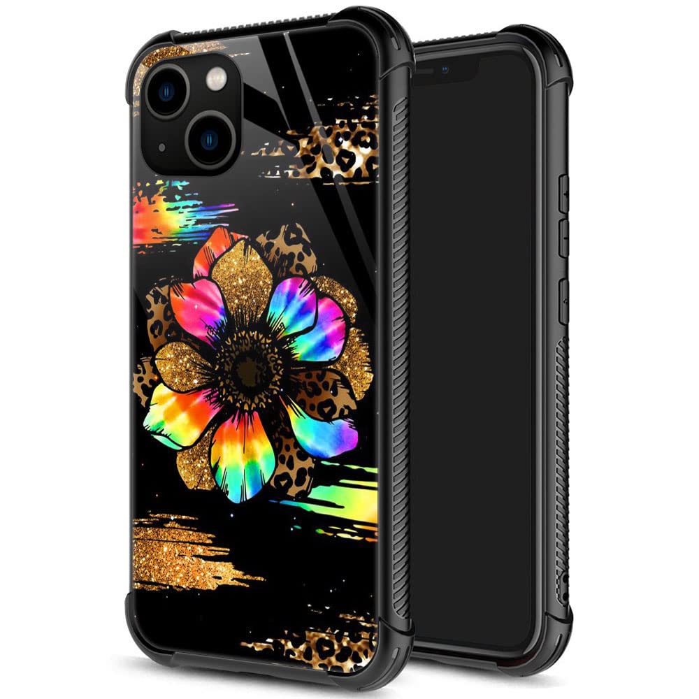 Iphone 13 Pro Max Case, Colorful Shiny Flowers Iphone 13 Pro Max Cases For Women Girls, Pattern Design Shockproof Anti Scratch O