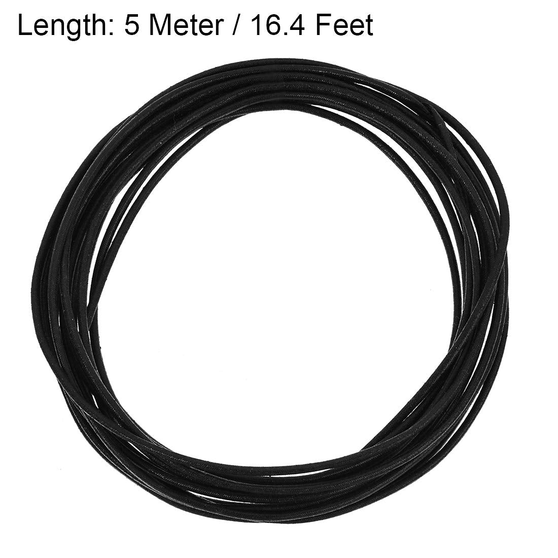 Uxcell Insulation Braid Sleeve, 16.4Ft 2Mm High Temp Silicone Fiberglass Sleeve Black