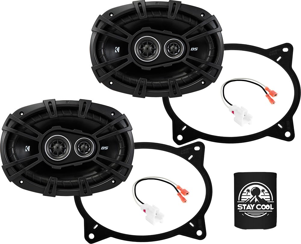 KICKER Speakers 6X9 inch for Toyota Camry (w/o JBL) 2002-2011 Upgrade Kit - Pair of DS Series with Adapters and Harness, Car Aud
