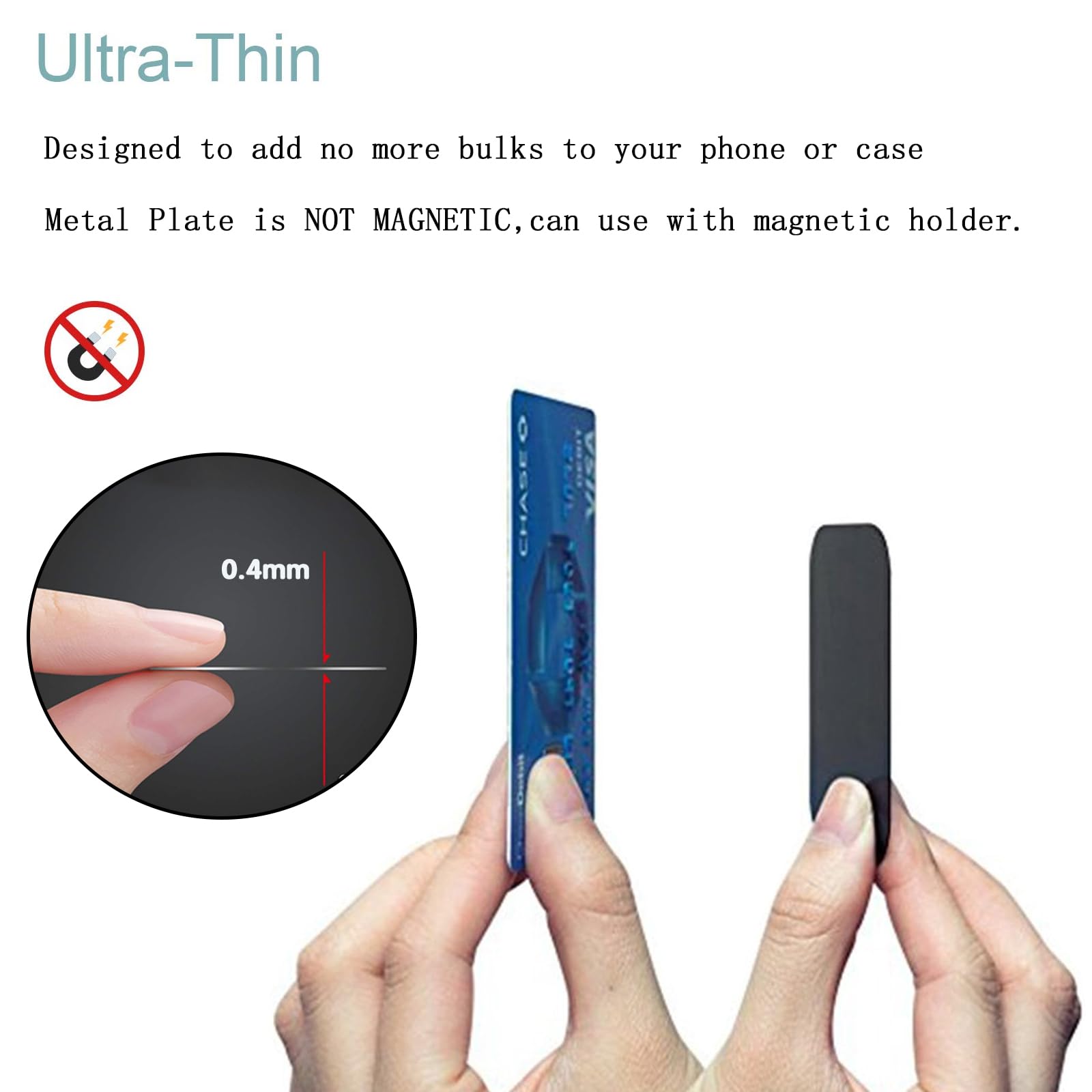 Pau1Hami1Ton Adhesive Thin Metal Plates(Compatible With Magnetic Mounts),20Pcs Metal Plates For Phone Case,Metal Plate For Car,M