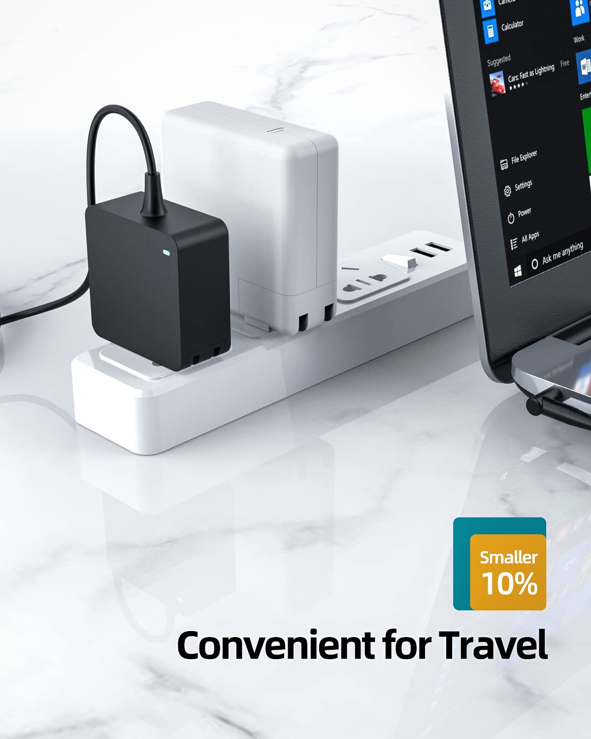 Charger For Asus Laptop, (Safety Certified By Ul), Round Power Connector, 65W, 45W, 33W