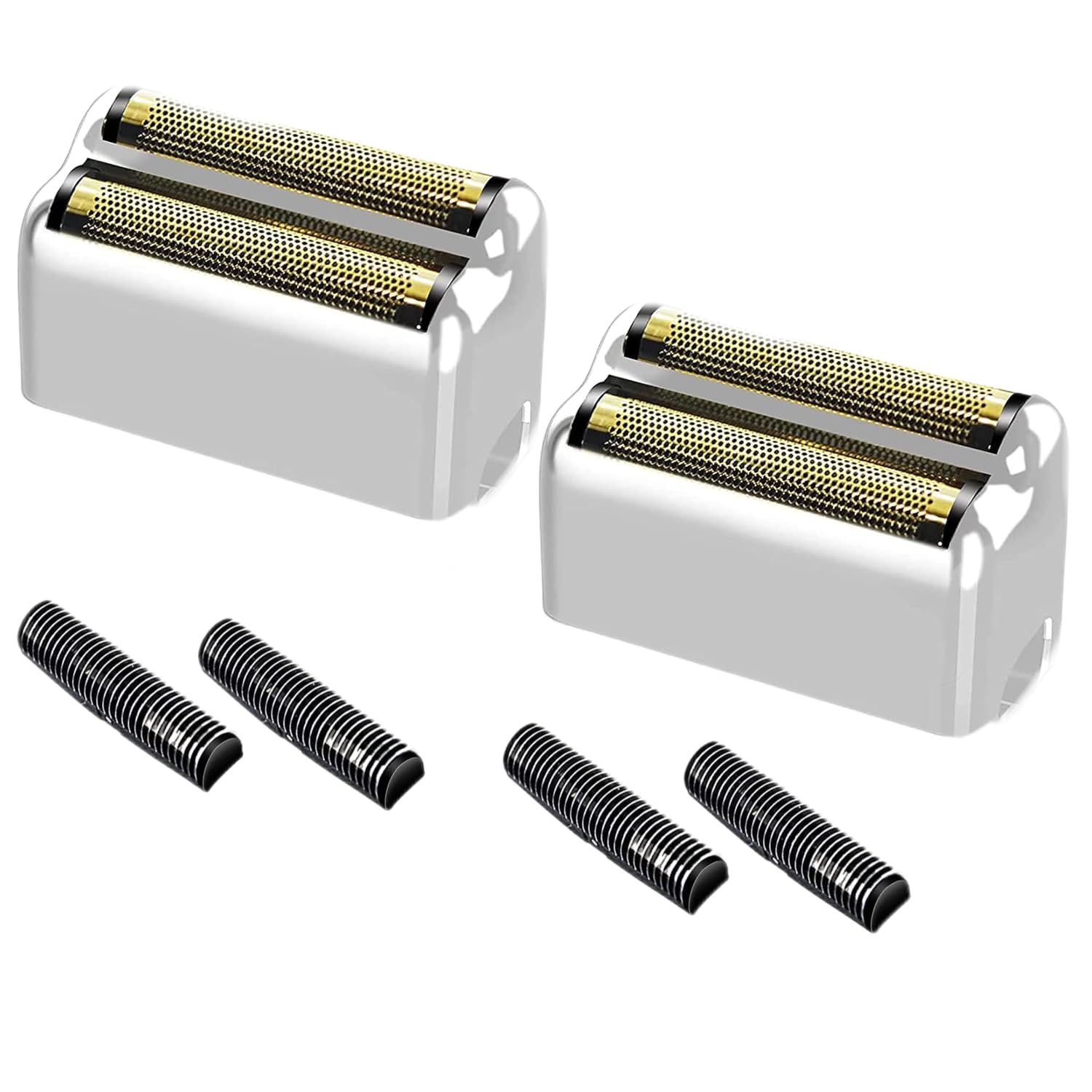 Professional Replacement Foil And Cutters For Babylisspro Barberology Double Foil Shaver, Compatible With Babylisspro Barberolog