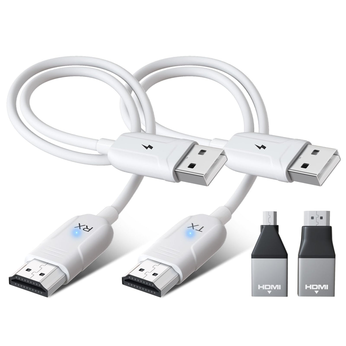 Wireless Hdmi Transmitter And Receiver,Wireless Hdmi Adapter,50M/ 165Ft 5Ghz Wireless Hdmi Extender, 1080P Video/Audio Dual Scre