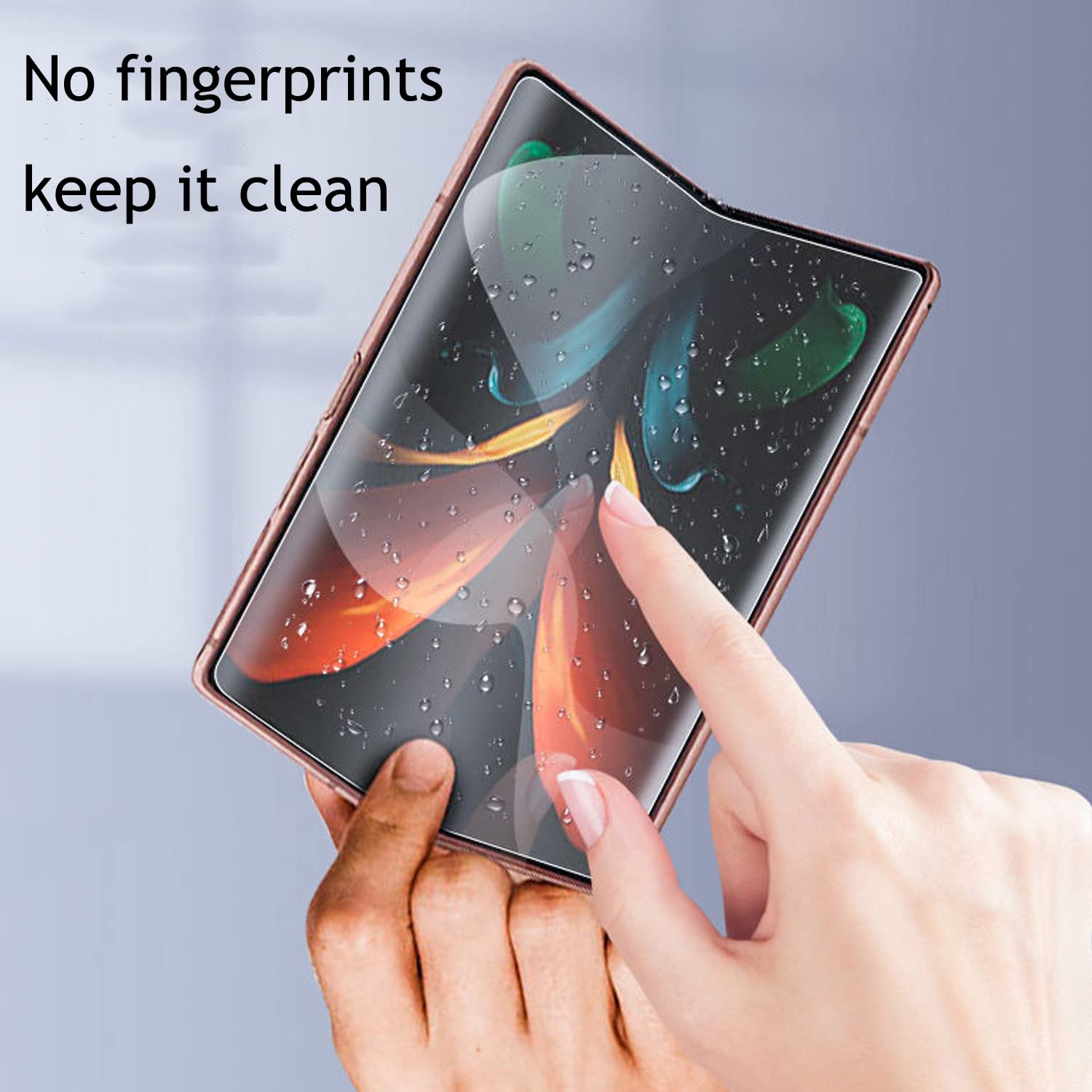 Aherlcg (1 Set 2 Pcs) Privacy Screen Protector Designed For Galaxy Z Fold 3, 1Pcs Outside(Front) +1Pcs Inner Anti Spy Soft Anti