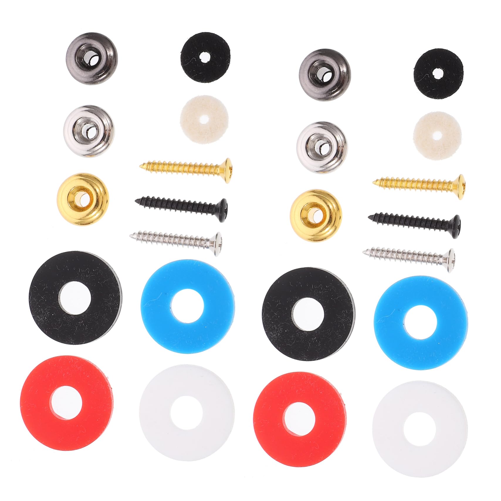 OFFSCH 3pack Guitar Strap Buttons Lock Guitar Strap Fastener Screw Bolt for Bass Mandolin Ukulele