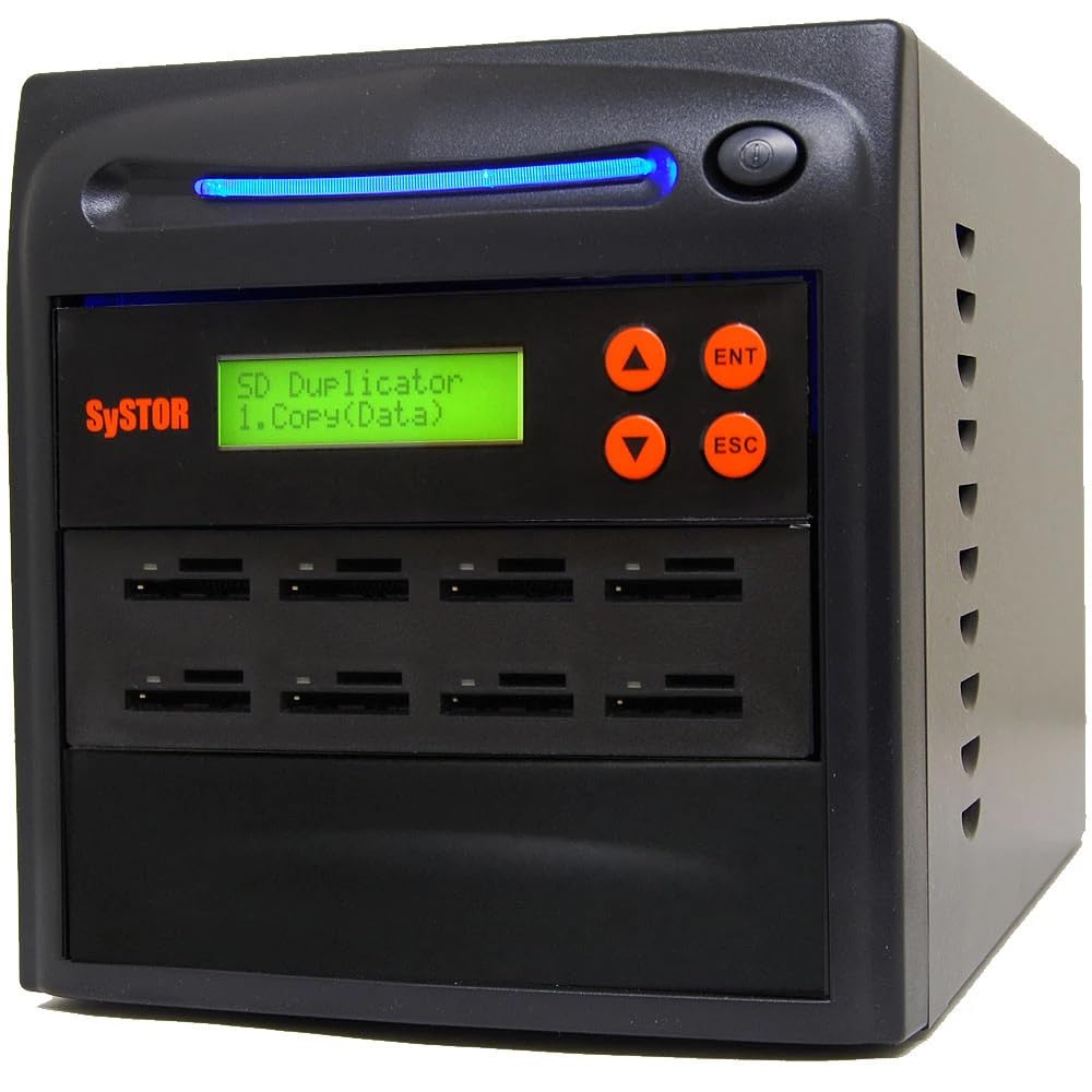 Systor 1:7 Sd/Microsd Card Duplicator   2Gb/Min   Standalone Multiple Flash Memory Copier & Eraser/Sanitizer, Speeds Up To 33Mb/