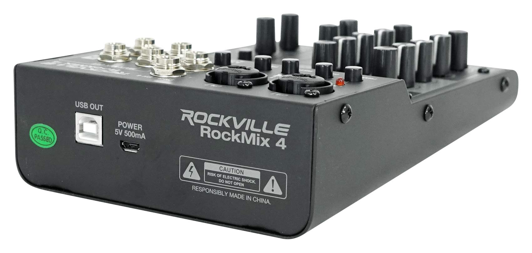 Rockville Rockmix 4 Channel Mic/Instrument Pro Recording Mixer+Usb Interface/Eq