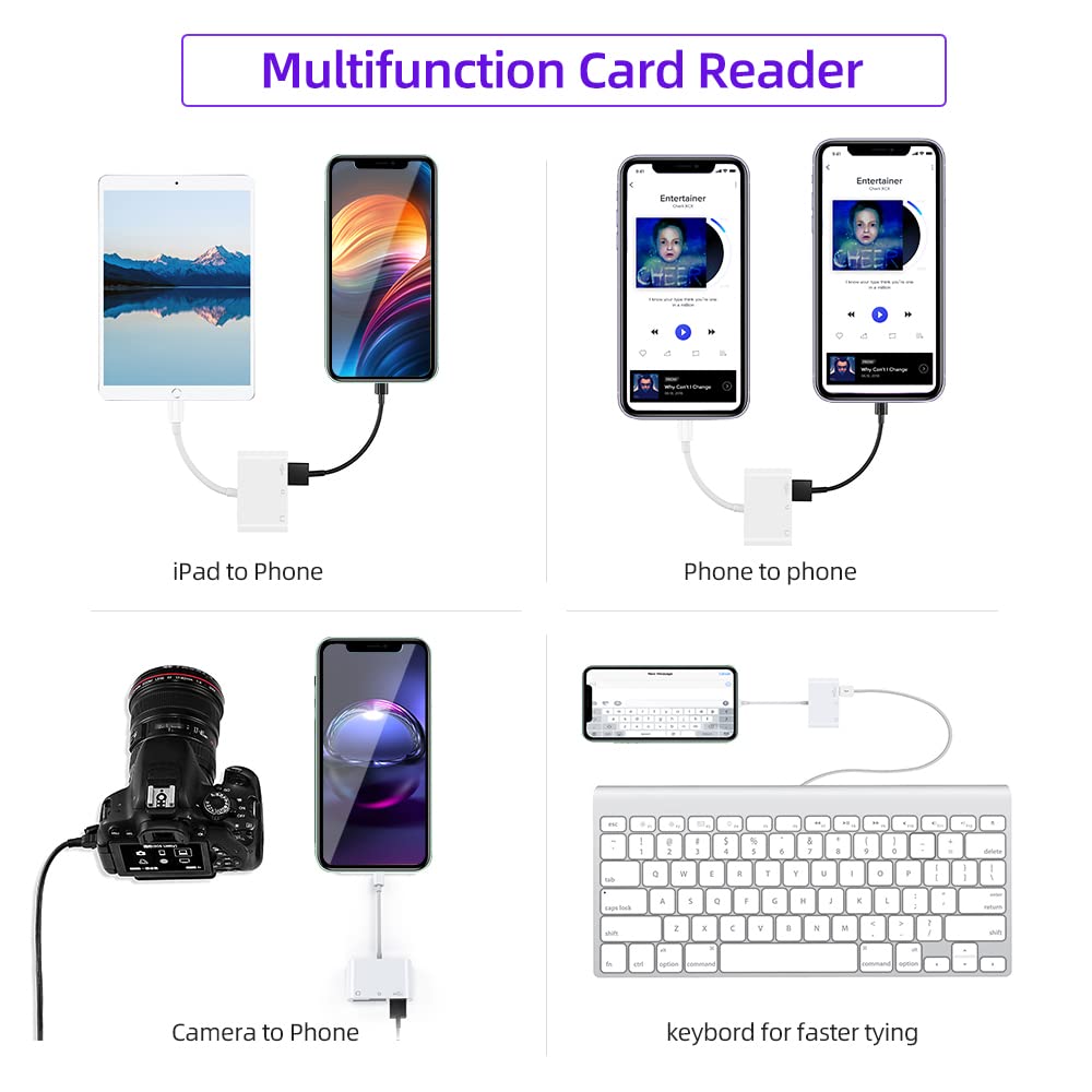 Usb C To Micro Sd Tf Memory Card Reader, 3 In 1 Usb Camera Card Reader Adapter Compatible With Iphone 15,Ipad Pro, Macbook Pro/A