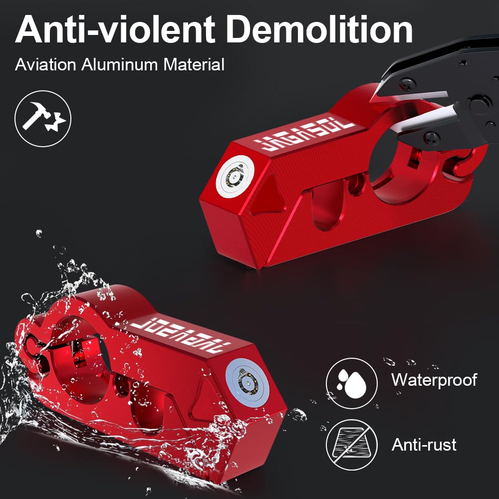 Jagasol Motorcycle Lock Helmet Lock & Brake Lock Combo Anti Theft Motorcycle Handlebar Lock For Motorcycle Moped Motorbike Scoot
