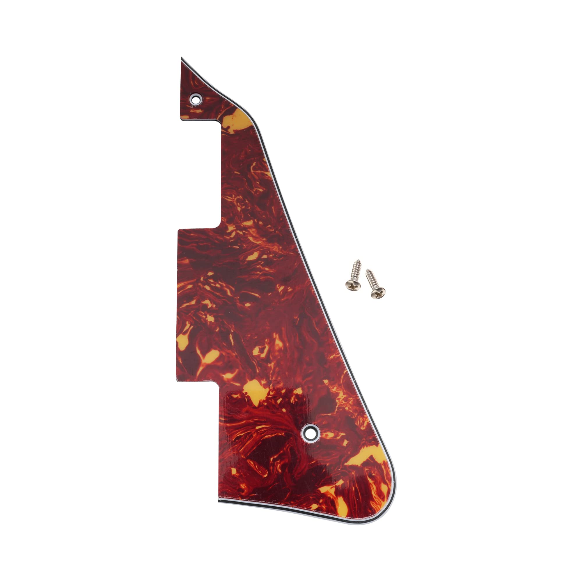 Musiclily Electric Guitar Pickguard Compatible With Usa Les Paul Modern Style,4Ply Vintage Tortoise