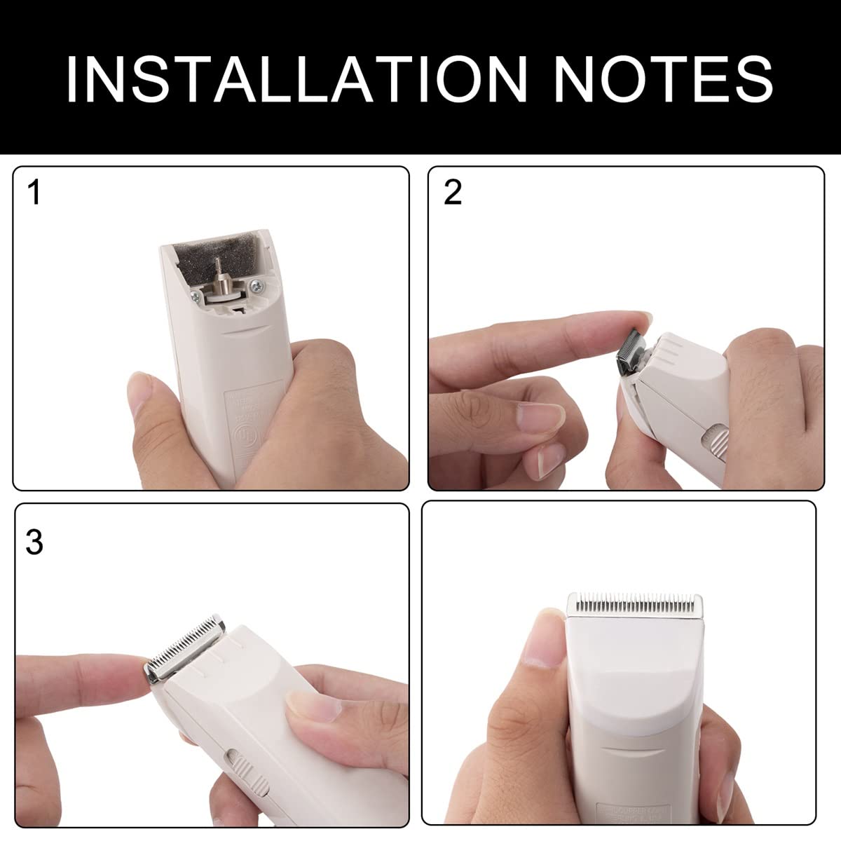 2Pcs White Professional Peanut Clippers/Trimmers Snap On Replacement Blades #2068 300 Fits Compatible With Peanut Hair Clipper