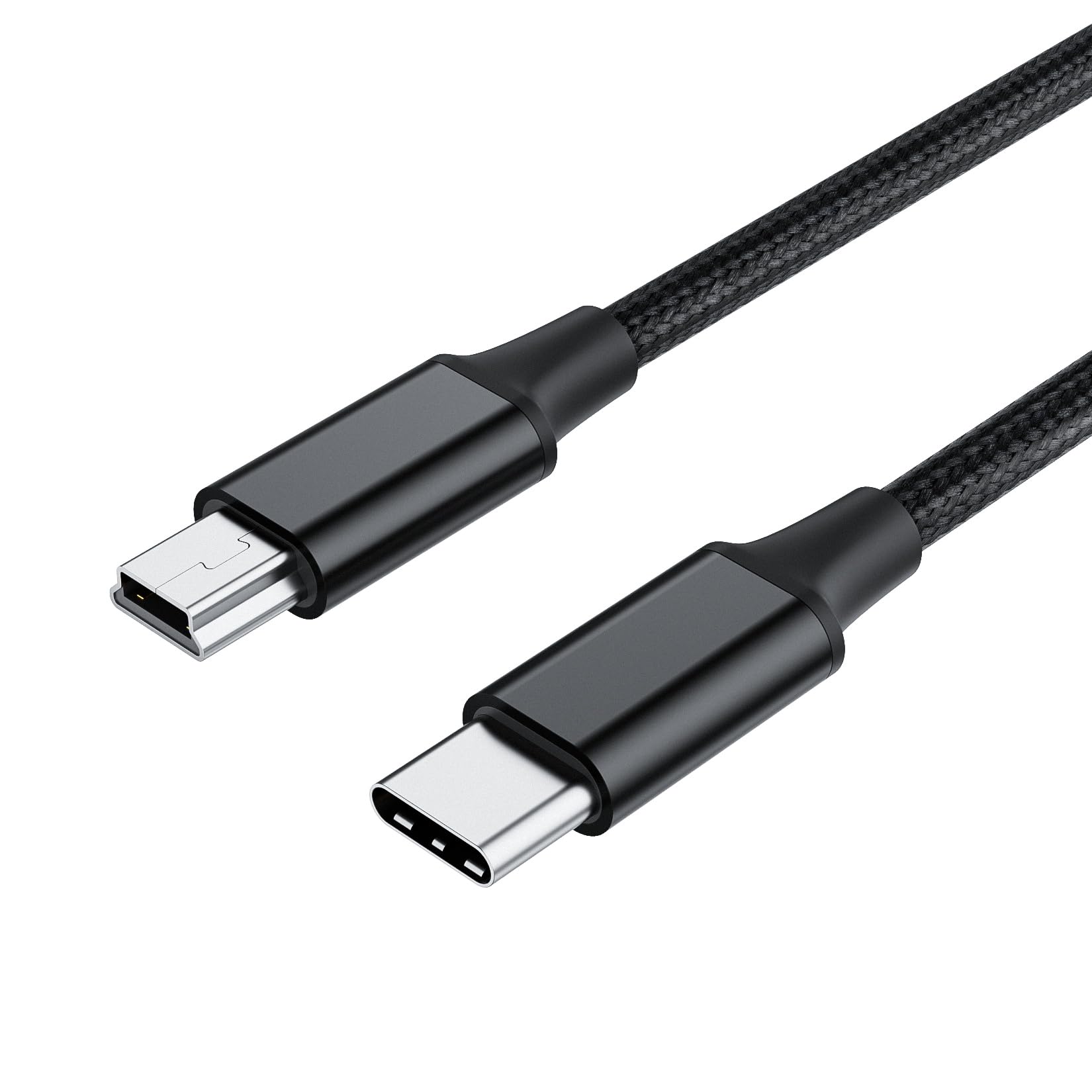 3.3Ft Usb Type C To Mini Usb Cable, 1M Braided Usb C To Mini 5 Pin Charging Cord, Supports Otg Sync Data For Digital Camera, Dri