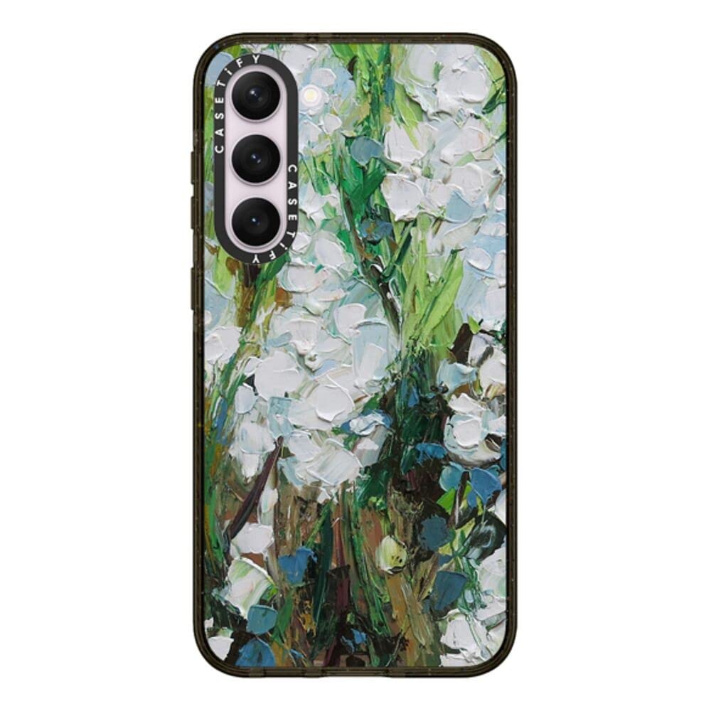 Casetify Impact Samsung Galaxy S23+ Case [4X Military Grade Drop Tested / 8.2Ft Drop Protection]   Wild Squill Flowers   Clear B
