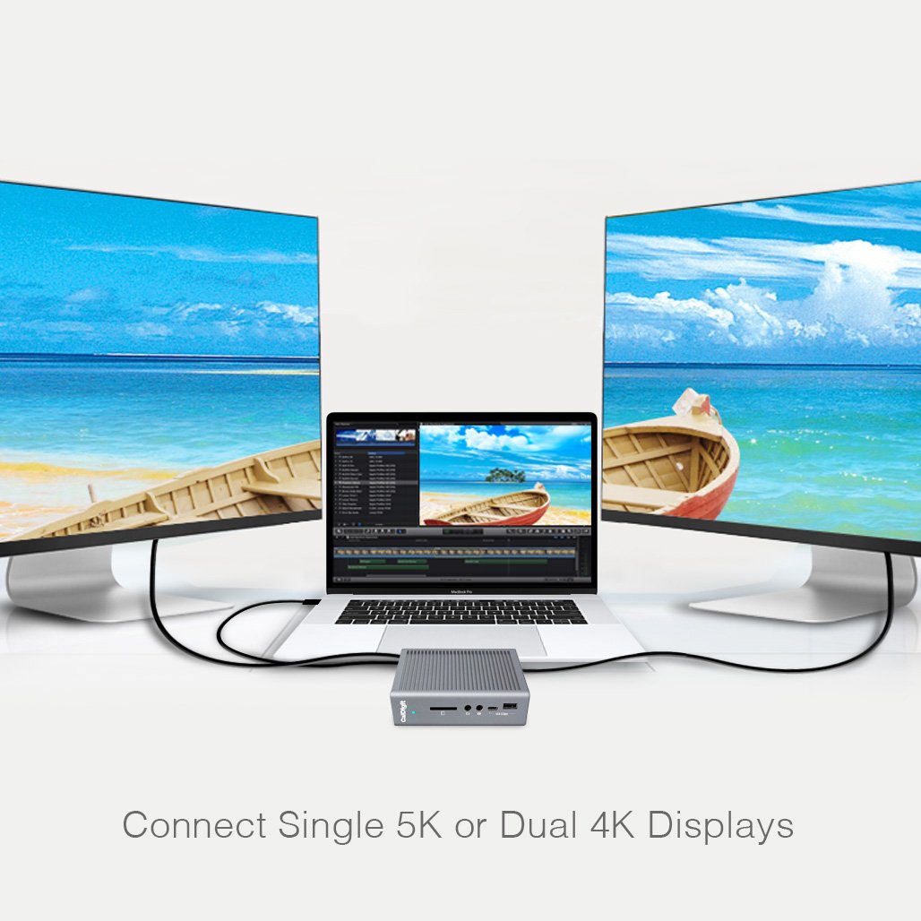 Caldigit Ts3 Plus Thunderbolt 3 Dock   87W Charging, 7X Usb 3.1 Ports, Usb C Gen 2, Displayport, Uhs Ii Sd Card Slot, Gigabit Ethernet For Mac & Pc, Thunderbolt 4 Compatible (0.8M/2.62Ft Cable)