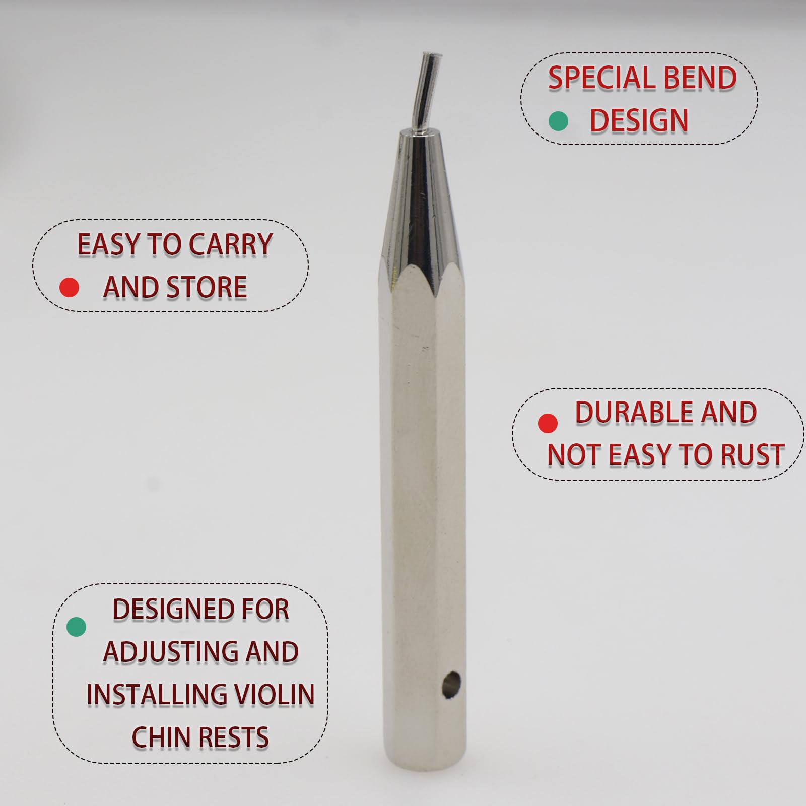 Cheerock Professional Violin Chin Rest Shaft Screwdriver, Violin Chinrest Installation Adjustment Tool, Easily Secure Replace Vi