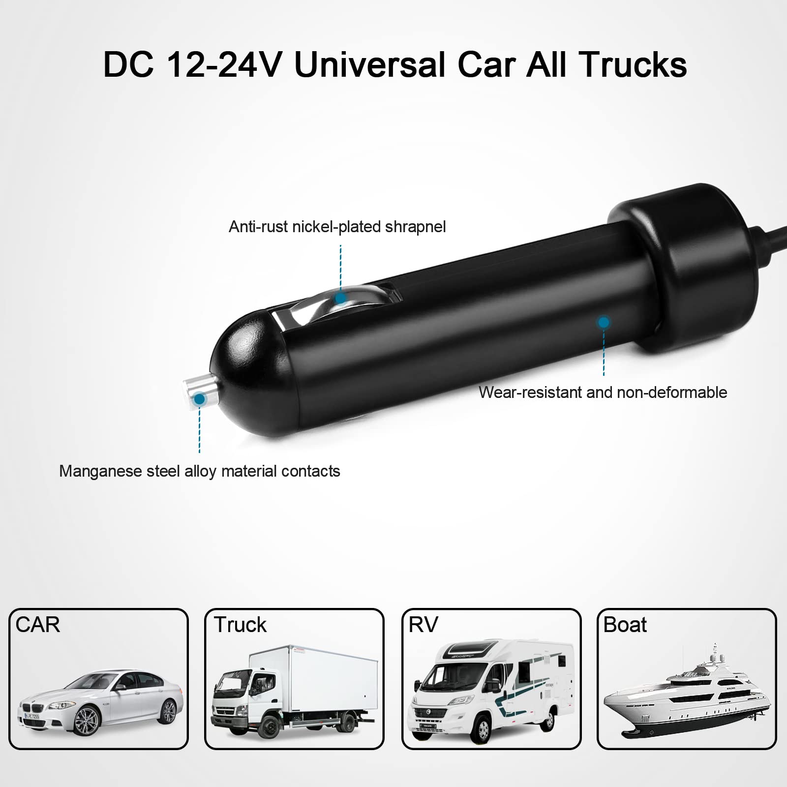 Juyoon 65W Usb-C Dc Travel Adapter Auto Car Charger Compatible With Dell Latitude 5550 5450 5350 9450 7650 7640 7450 7350 Inspir