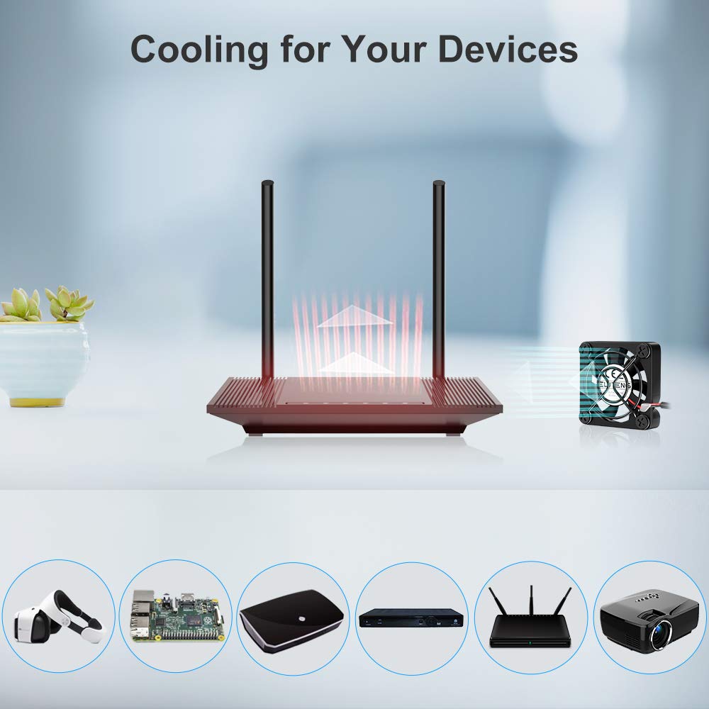 Eluteng 40Mm Usb Fan With 3 Speed Control Usb Ventilator 5V Max 5300Rpm High Flow Vr Cooling Fan Compatible For Receiver Dvr Pla