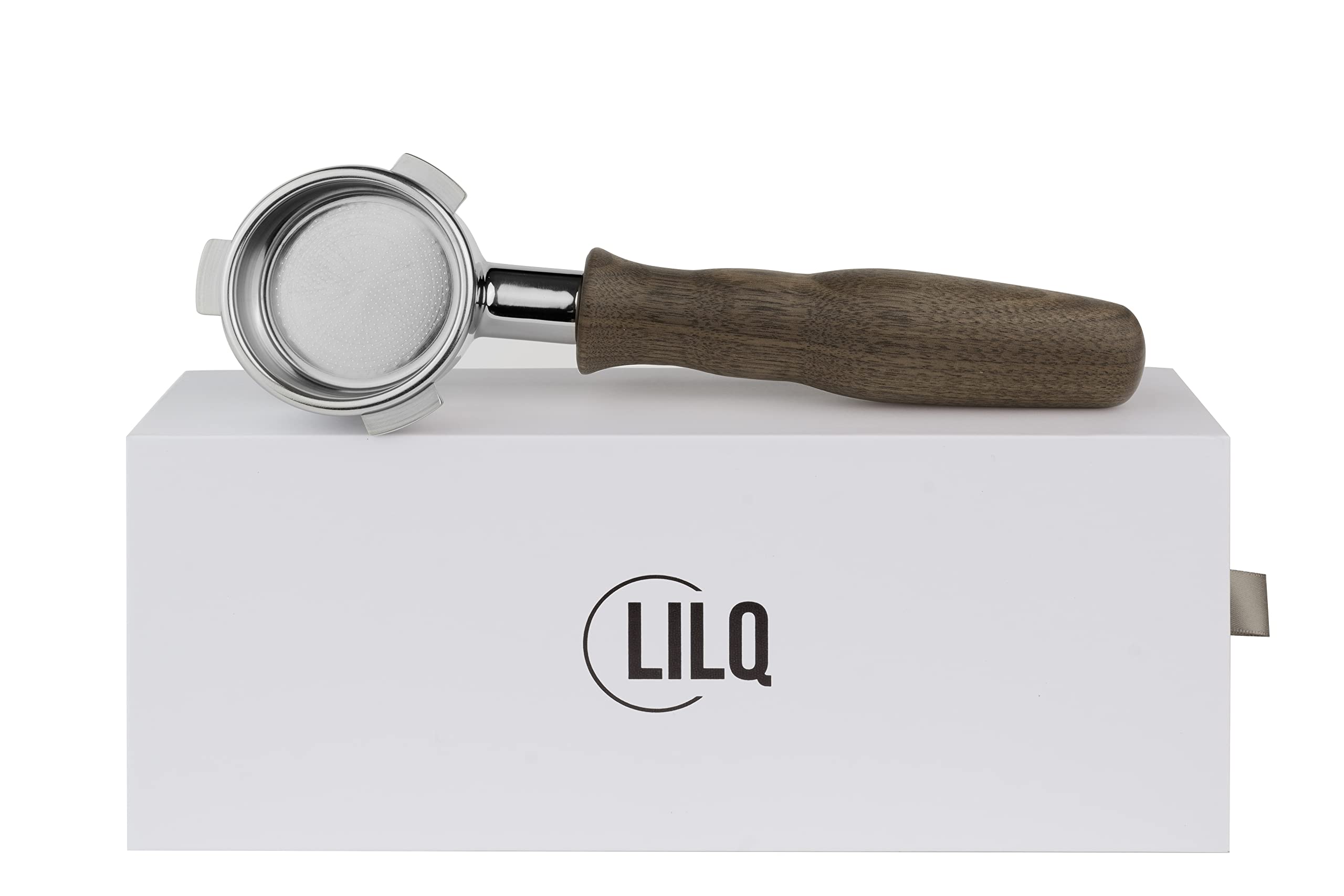 Lilq 54Mm Bottomless Naked 3 Ears Portafilter | Compatible With 54Mm Breville Machines | Stable Handle (Walnut, 54Mm Breville)