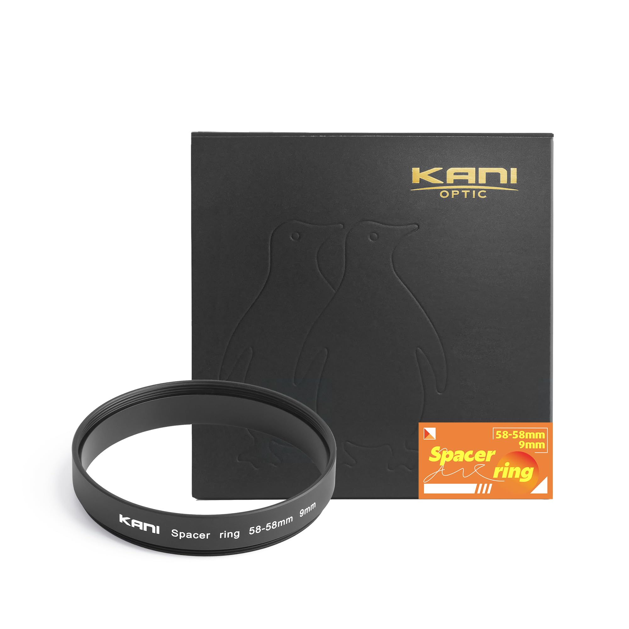 KANI 816214 Fitting Ring, 2.3-2.3 inches (58-58 mm), Spacer Ring, 0.3 inch (9 mm), Filter Accessory, Compatible with FA31mmF1.8A