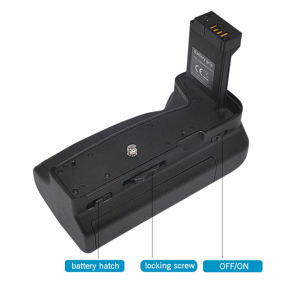 Mcoplus Eos Rp Vertical Battery Grip Fit Canon Eos Rp Cameras,Hold 1 Or 2 Lp E17 Battery(Battery Not Included)