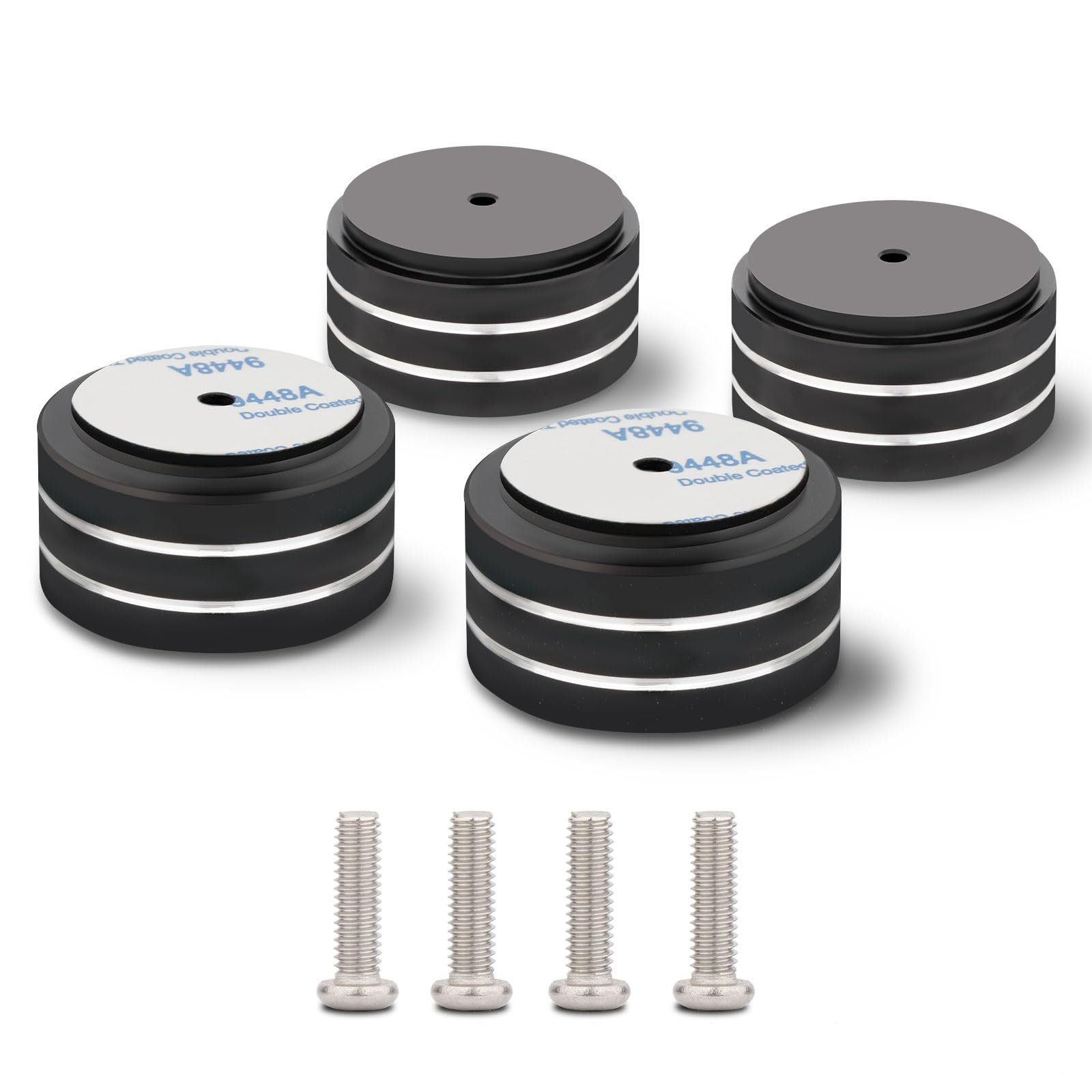 4Pcs Audio Isolation Feet Load 400KG Anti Vibration Pads 40 * 20mm(Black)