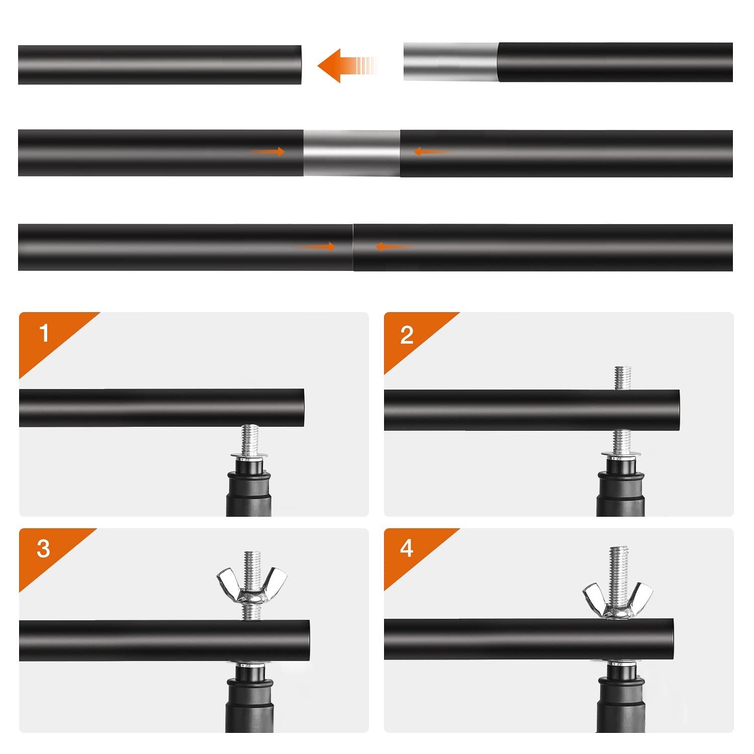 Yesker 10 X 10 Ft Photo Video Studio Background Support Stand, Adjustable Heavy Duty Photography Backdrop Support System Kit For