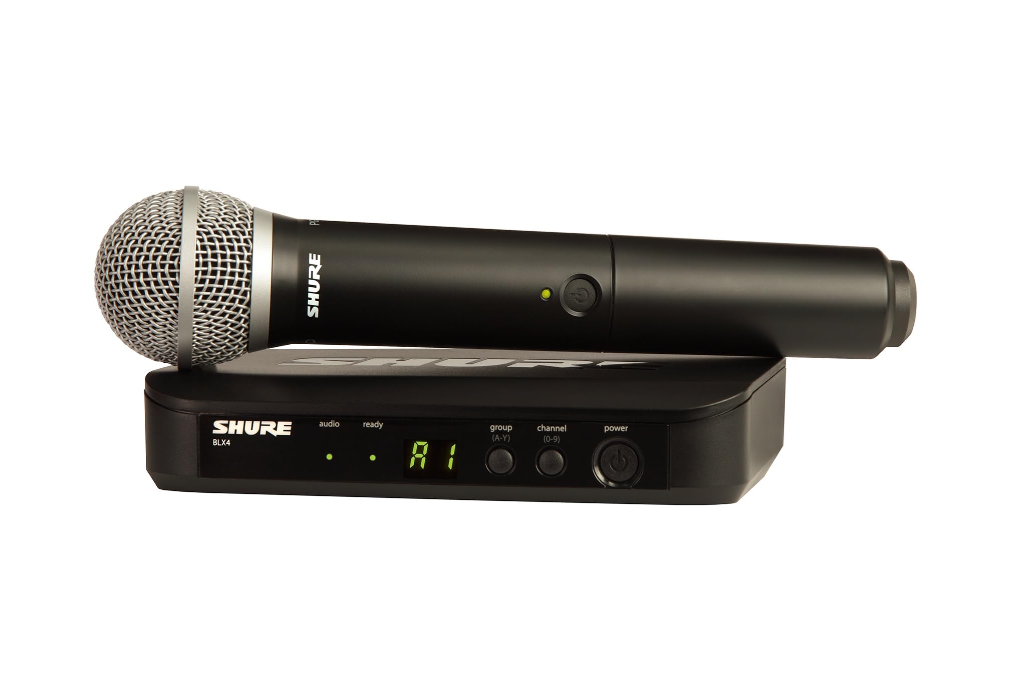 Shure Blx24/Pg58 Wireless Microphone System   14 Hour Battery Life, 300 Ft Range, Uhf | Includes Pg58 Handheld Vocal Mic, Single