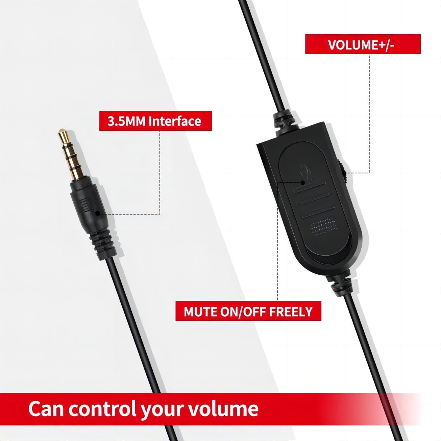 Fnship 3.5Mm Port Wired Gaming Headset With Mic Volume Control,Stereo Bass Noise Isolation For Ps4 New Xbox One Psp Pc Laptop Ta