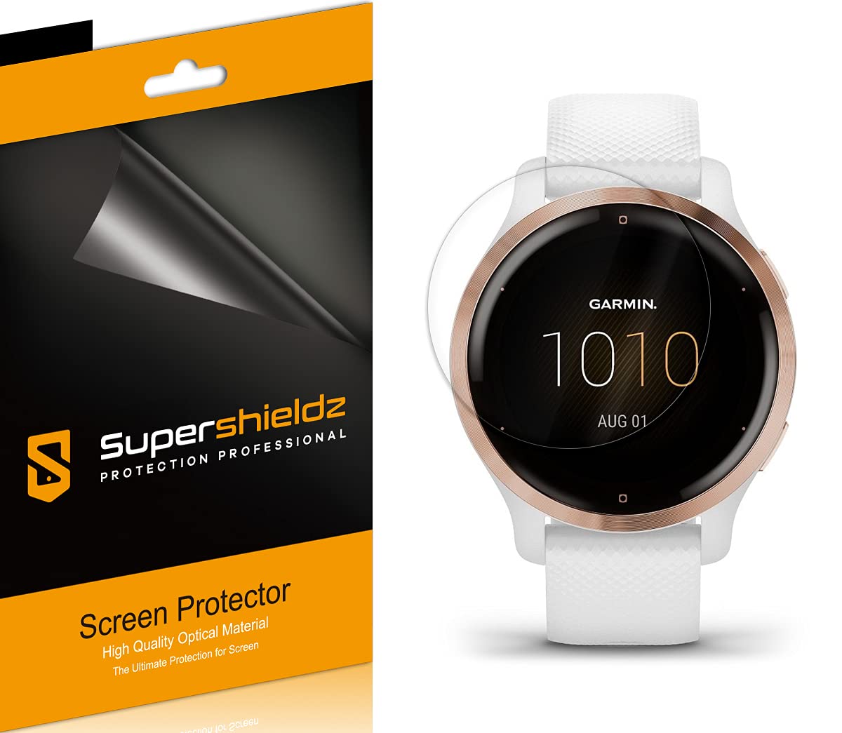 (3 Pack) Supershieldz Designed For Garmin Venu 2S Screen Protector, (Full Coverage) High Definition Clear Shield (Tpu)
