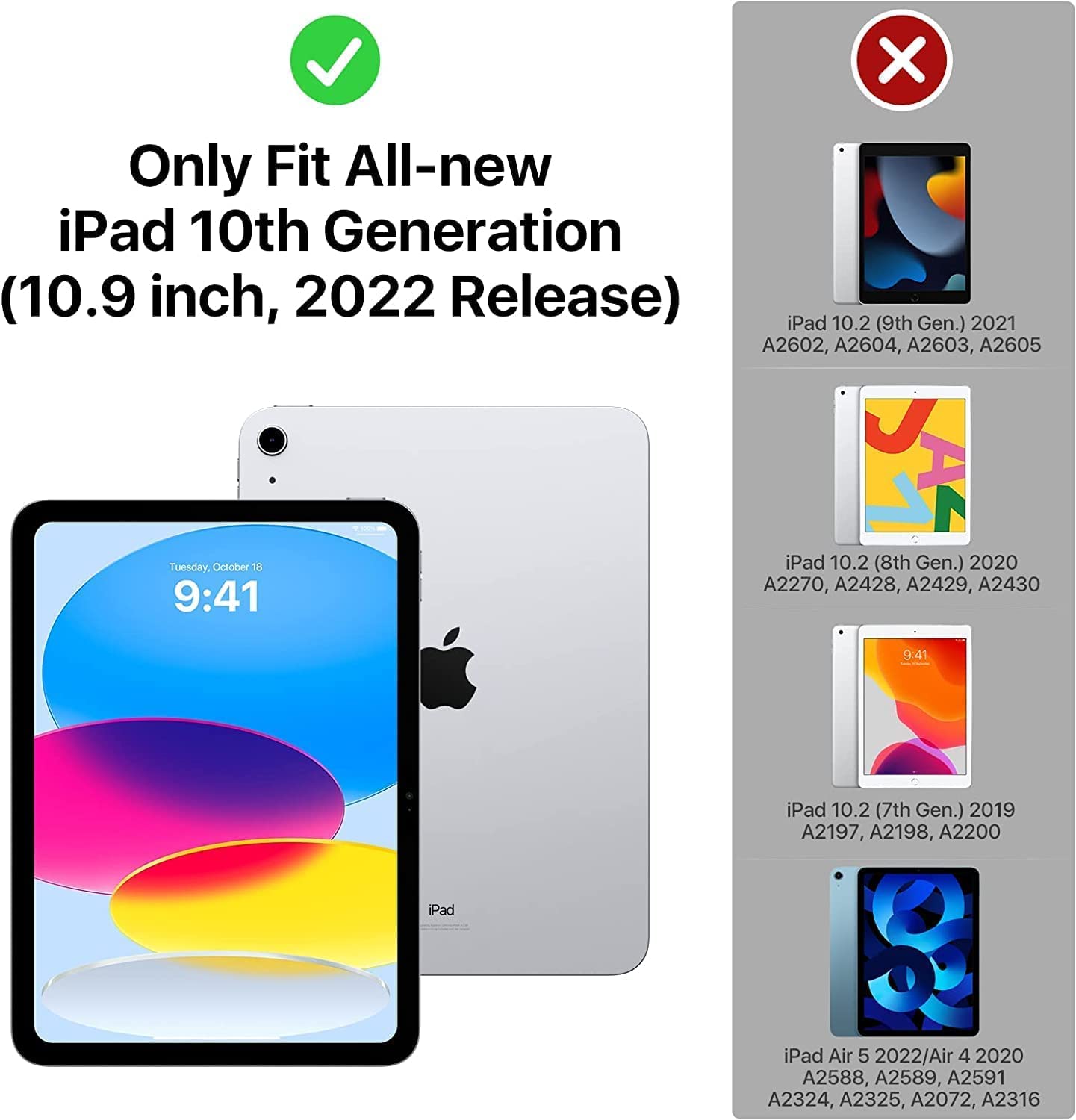 Bmouo Kids Case For Ipad 10Th Generation 10.9 Inch 2022   With Built In Screen Protector, Shockproof Light Weight Covertible Han