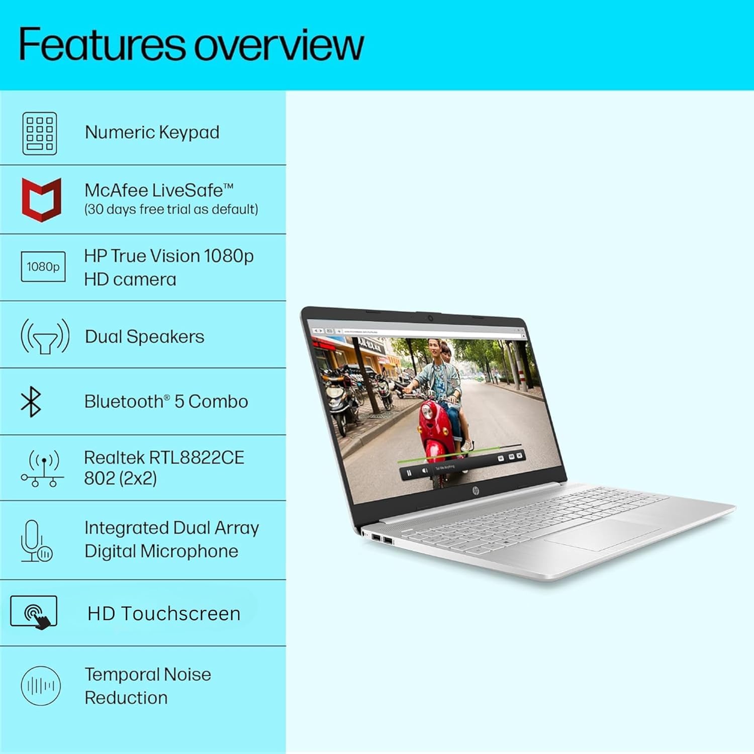 Hp Newest Pavilion 15.6'' Touchscreen Laptop With Microsoft Office Annual License, Intel 6 Core I3 Processor, 32Gb Ram, 1.1Tb St