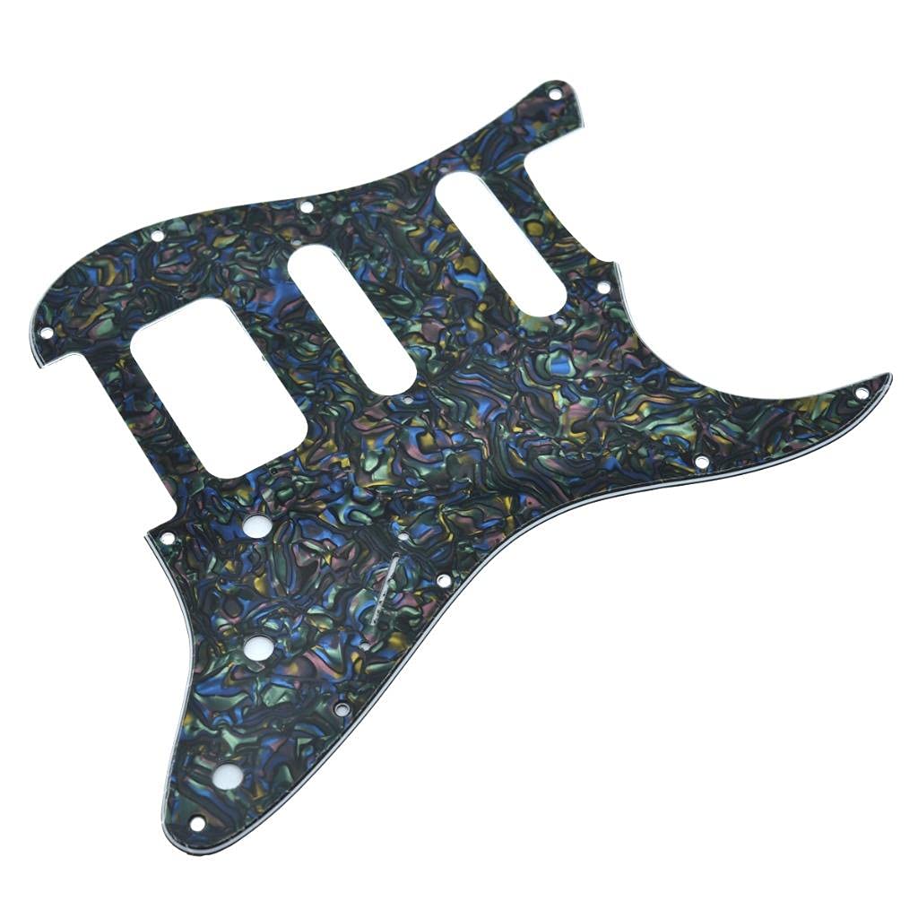Dopro 11 Hole Strat Hss Guitar Pickguard 3 Screw Humbucking Pickup Mount For American Fd Stratocaster Abalone Pearl
