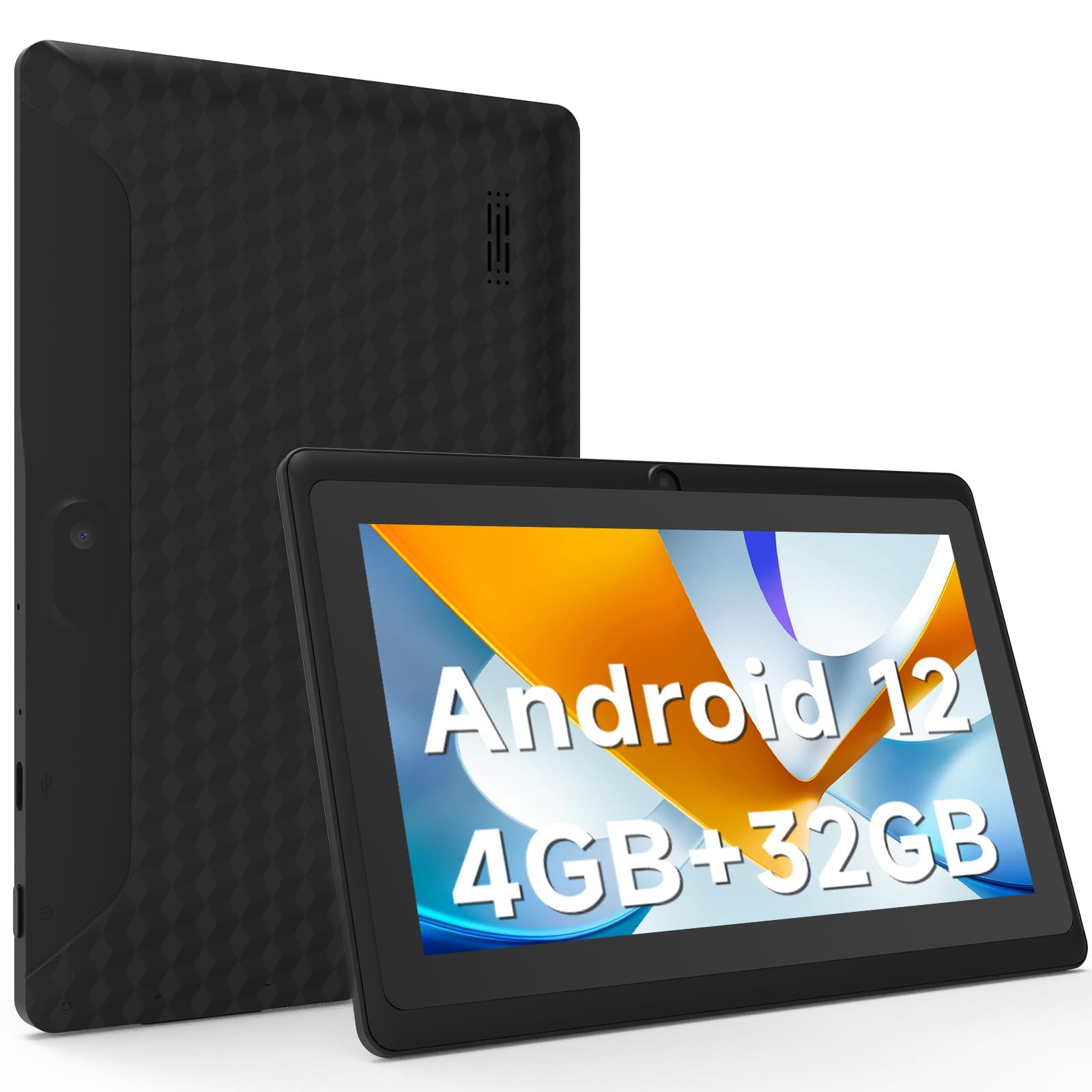 Tablet 7 Inch Android 12 Tablets, 4Gb Ram 32Gb Rom 512Gb Expand, Quad Core Processor Tablet Pc, Wifi, Bluetooth, 3000Mah Battery