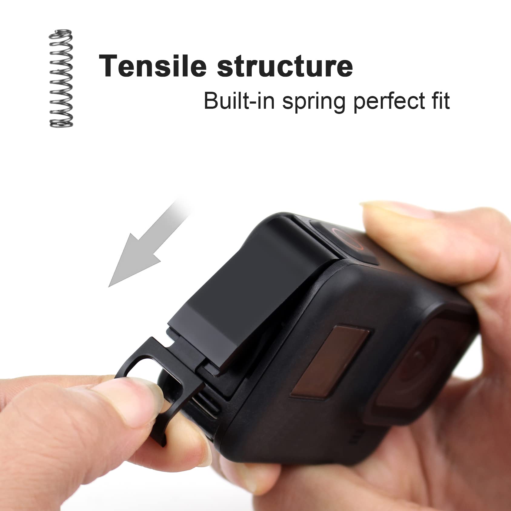 Gepuly Aluminum Replacement Battery Cover Side Door For Gopro Hero 8 Black   Charging Without Removing The Battery Door Cover