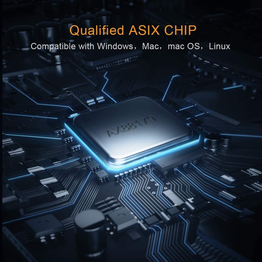 Cablecreation Usb To Ethernet Adapter 3.0, 10/100/1000 Mbps Usb 3.0 To Lan Ethernet Network Adapter, Rj45 To Usb A Wired Interne