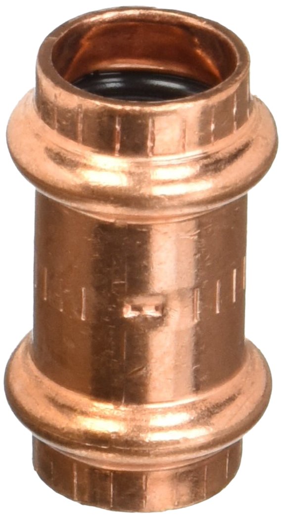 Viega Propress 1/2'' Copper Coupling W/Stop - Double Press Connection - Smart Connect Technology,WBAUVB000LEDG6K