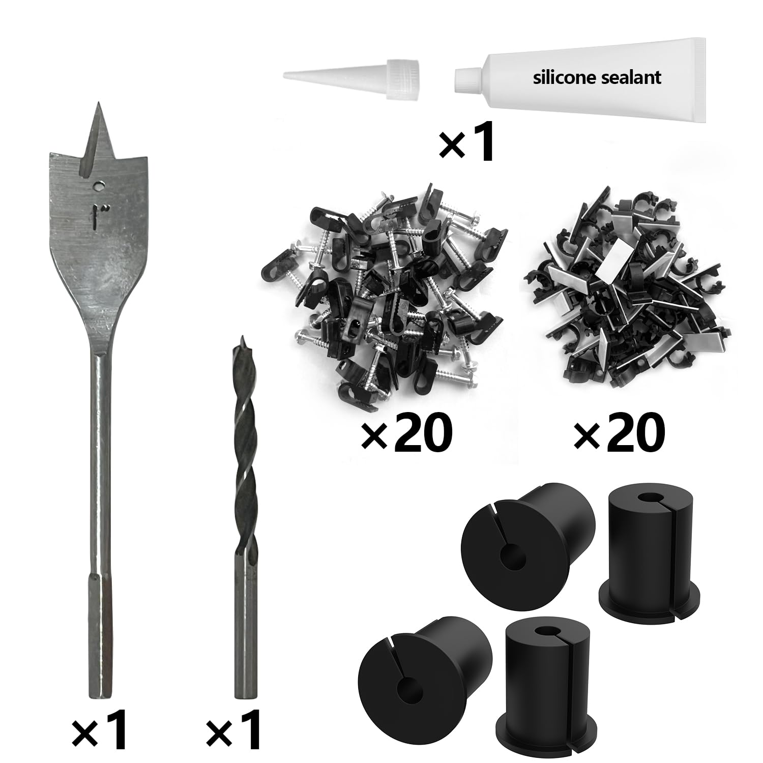 Starlink Cable Routing Kit,Starlink Ethernet Adapter,4Pcs Star Link Wall Bushing Grommets Accessories For Cable Wall Pass Throug