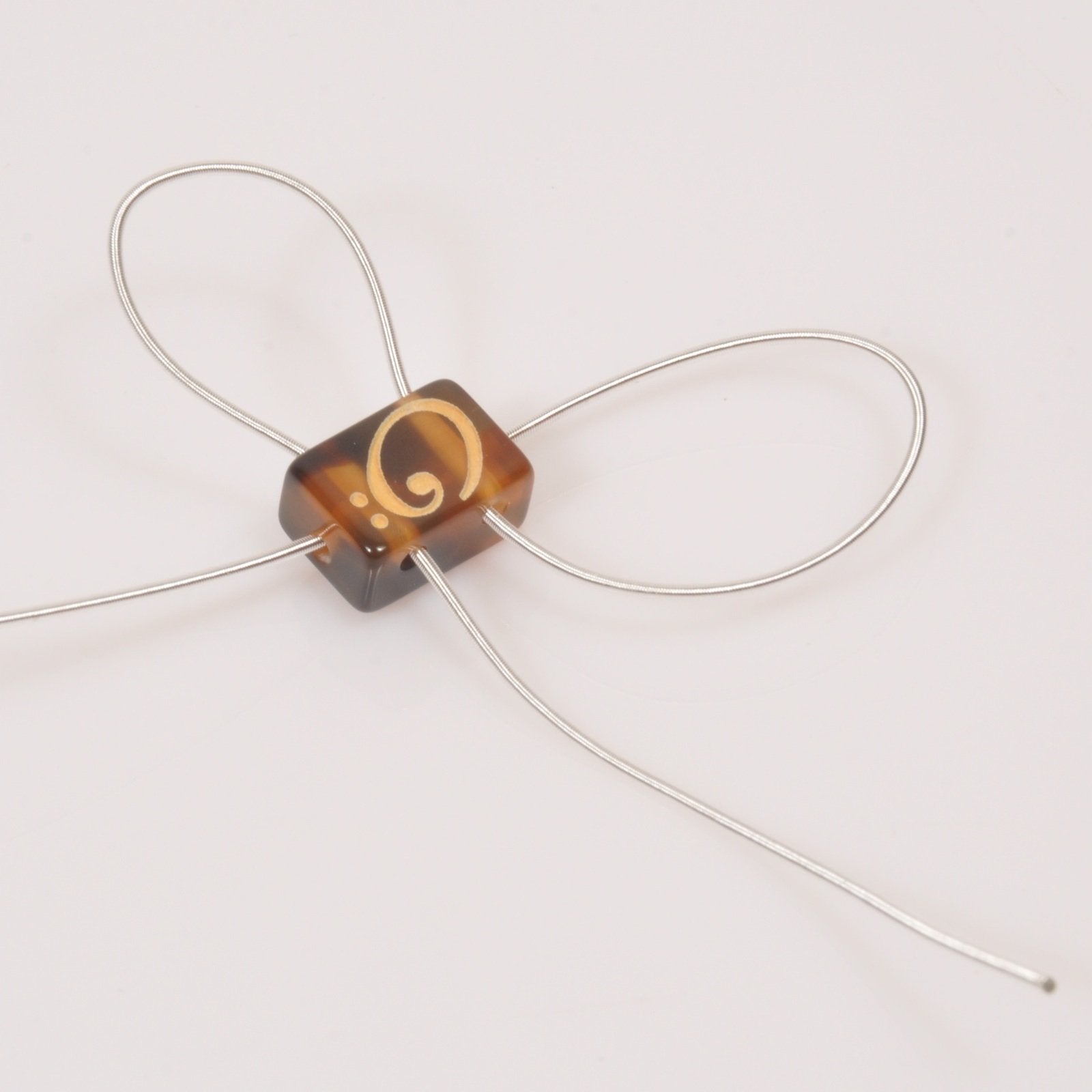 Tenor String Tie Tailpiece Bridgebeads Set For Classical Or Flamenco Spanish Guitar, Pearl Bone White Color Bridge Beads.