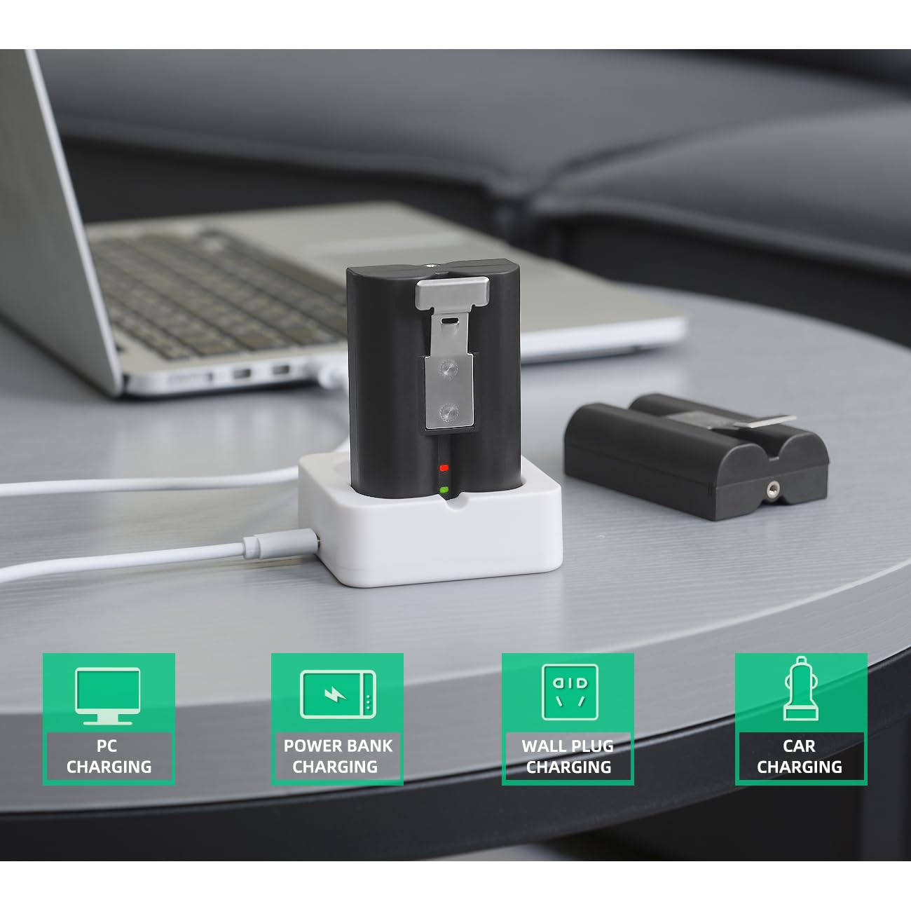 2 Pack 6040Mah Replacement Battery With Charger Station For Ring Doorbell 2/3/4, Spotlight Camera & Stick Up Cam Indooor And Out