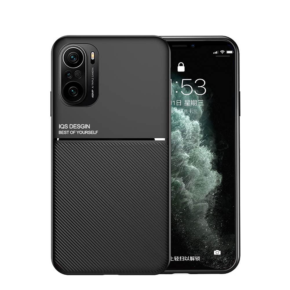 Kepuch Mowen Case Cover Bumper Built In Metal Plate For Xiaomi Redmi K40/K40 Pro/Poco F3   Black