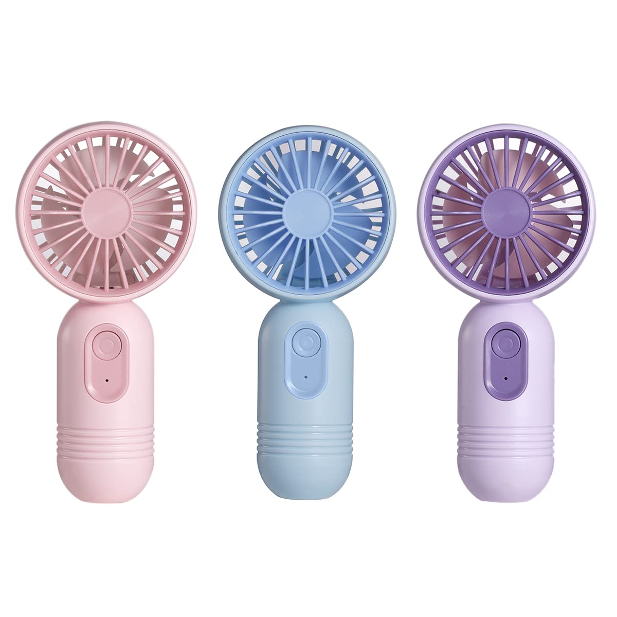 Vansmago [Portable Mini Fan 3 Pack] Handheld Personal Small Fan With 3 Speed For Travel, Usb Rechargeable Battery Operated Eyela