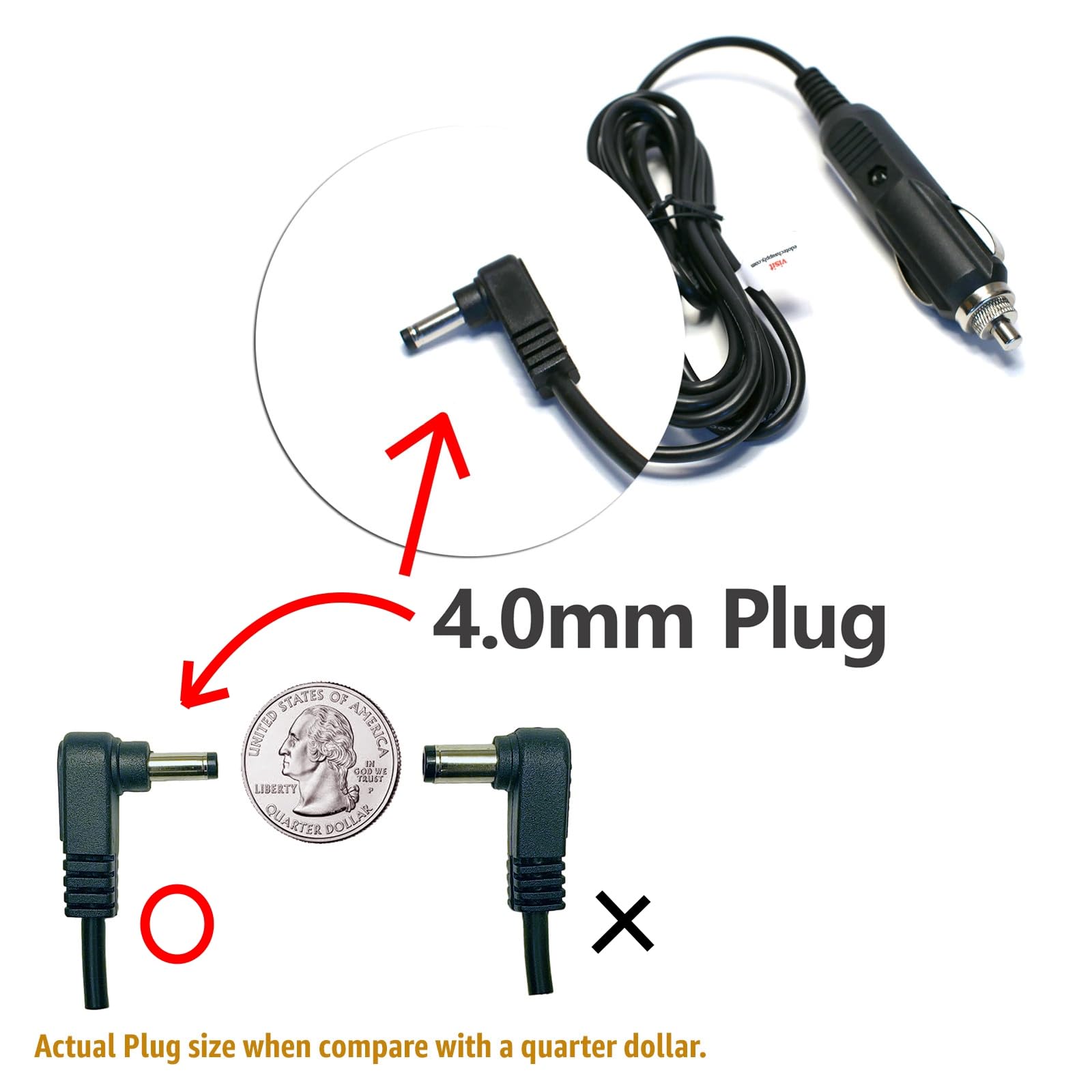 Edo Tech 6.5 Ft Dc Car Charger Adapter For Portable Single Dual Screen Dvd Player Sylvania Naviskauto Pumpkin Hdjuntunkor Apeman