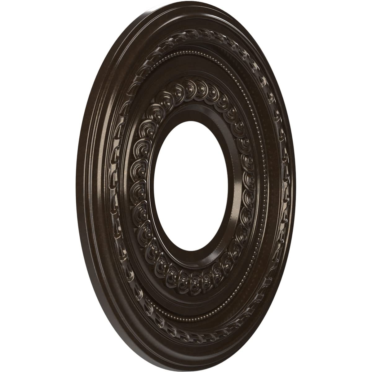 Ekena Millwork Cmp10Coeru Cole Thermoformed Pvc Ceiling Medallion (Fits Canopies Up To 4 1/4), 10Od X 3 1/2Id X 3/4P, Universal