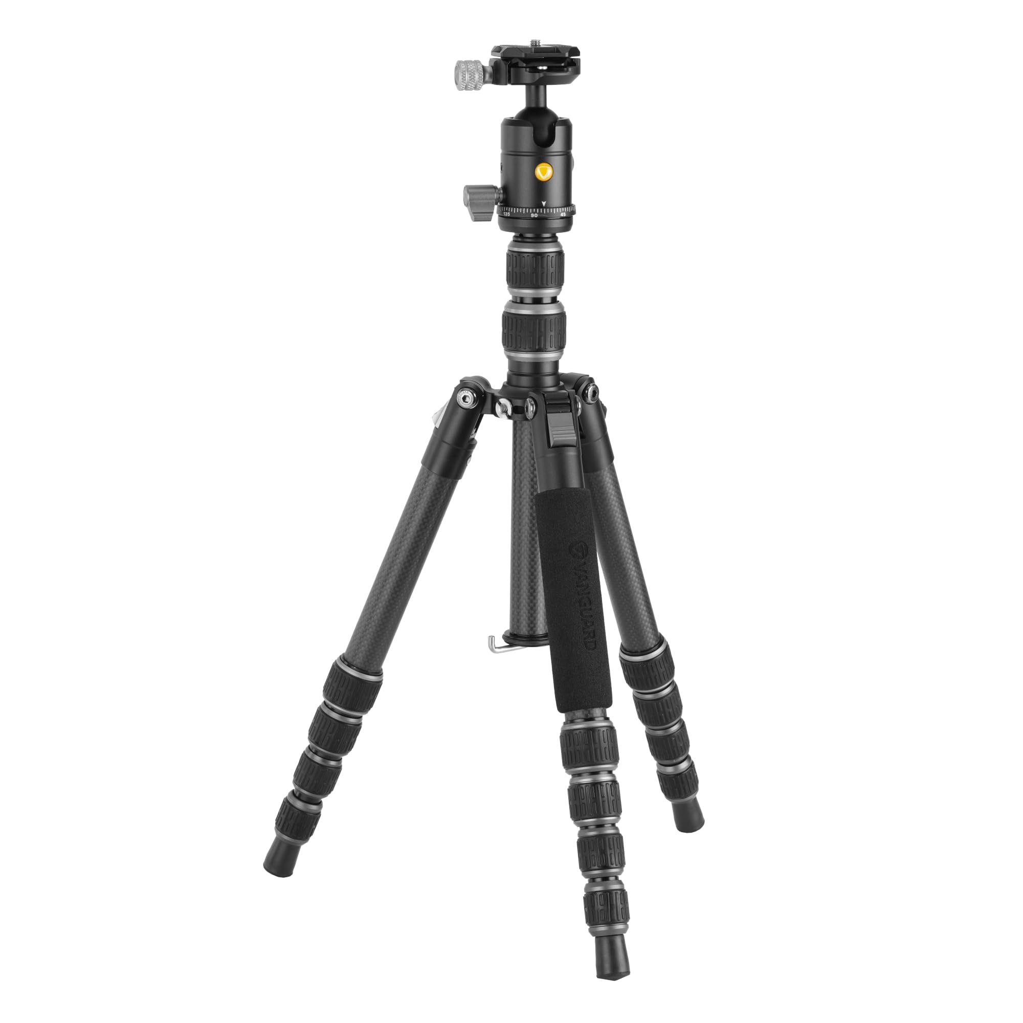 Vanguard VEO 3GO 235CB G2 Lightweight Carbon Fiber Travel Tripod with Ball Head, Smartphone Holder, Bluetooth Remote, and Tripod