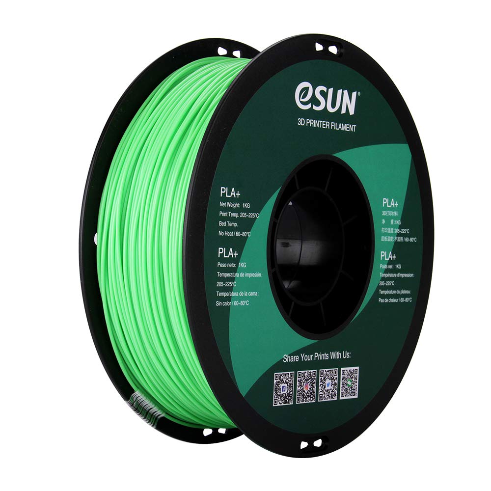Esun Pla Pro (Pla+) 3D Printer Filament, Dimensional Accuracy +/  0.03Mm, 1Kg Spool, 1.75Mm, Peak Green/Light Green, Pantone 359