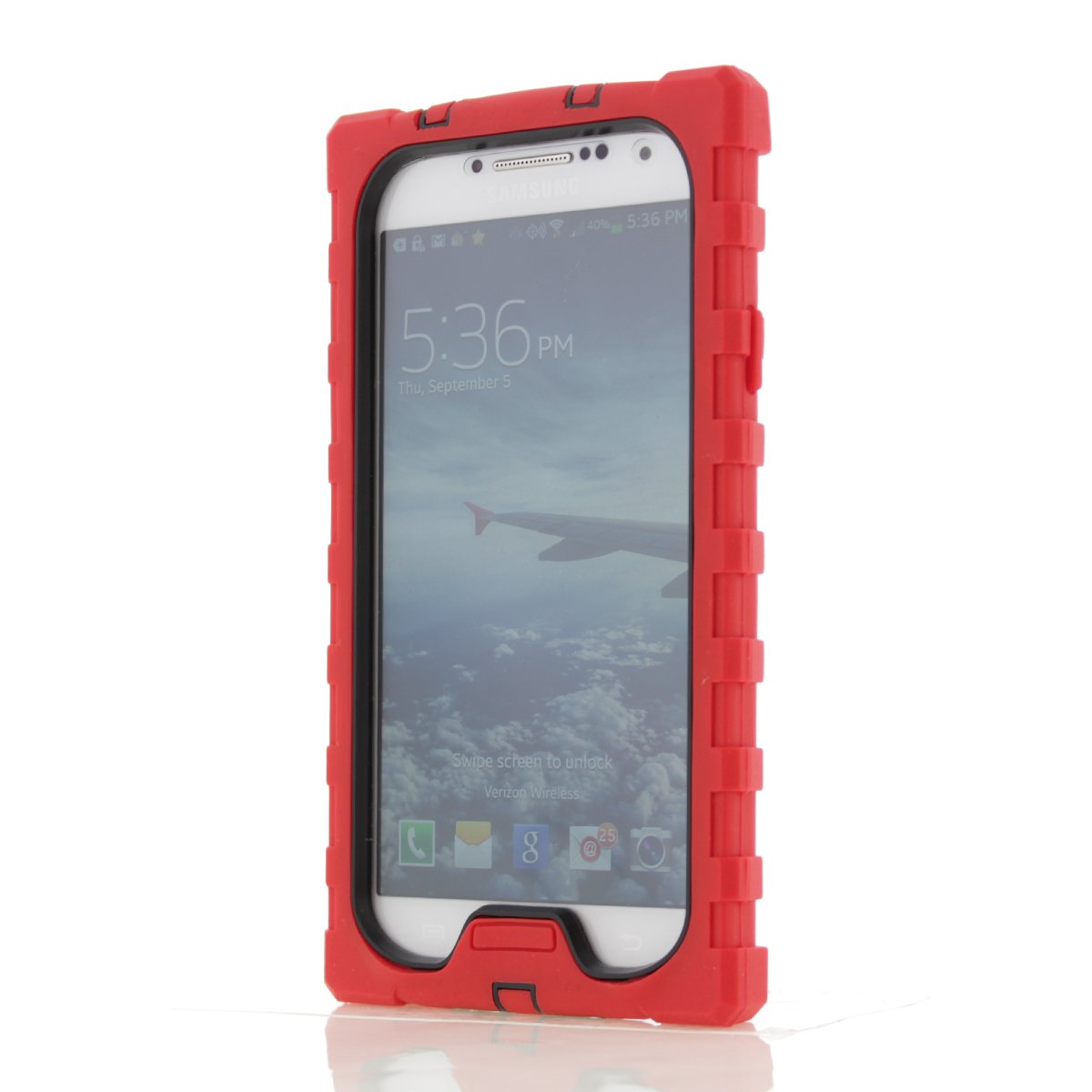 Hard Candy Cases SD-SAMS4-RED-BLK Shock Drop Series Ruggedized Case for Samsung Galaxy S4 - 1 Pack - Retail Packaging - Red/Blac